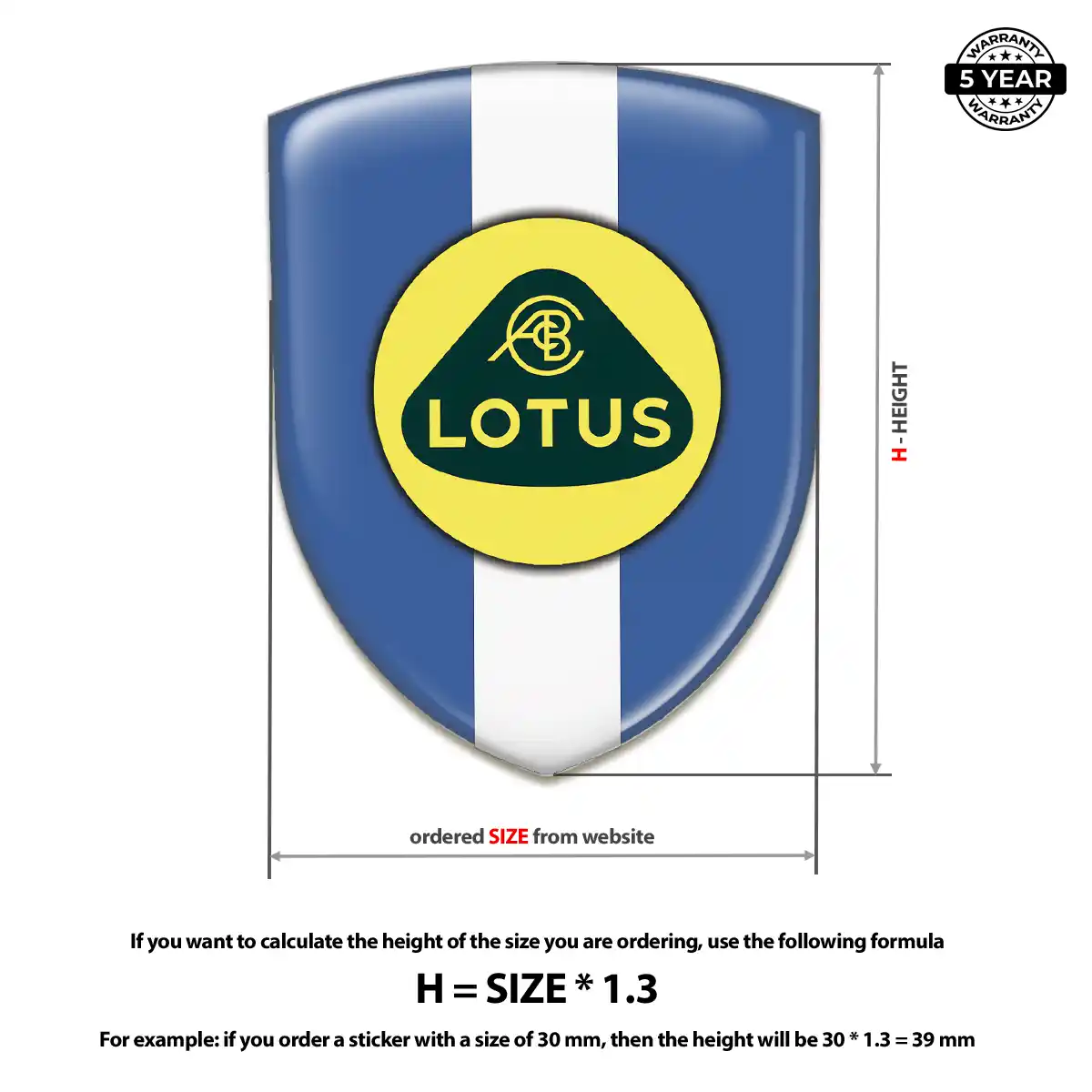 Lotus Car Badge Sticker Deluxe Edition
