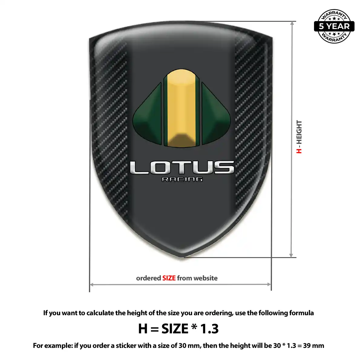Lotus Car Badge Sticker Elite Edition