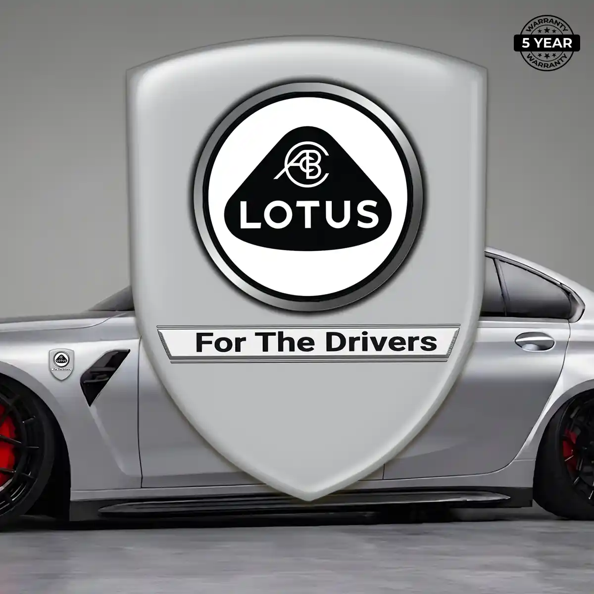 Lotus Car Badge Sticker Elite Finish