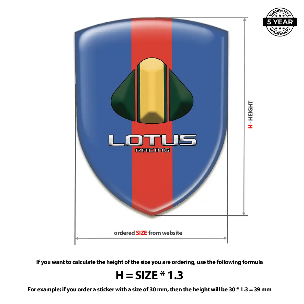 Lotus Car Badge Sticker Exclusive Series
