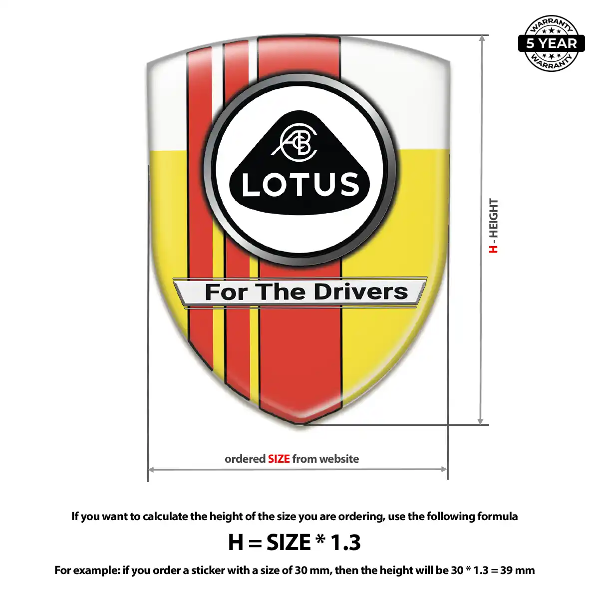 Lotus Car Badge Sticker Exterior Luxe