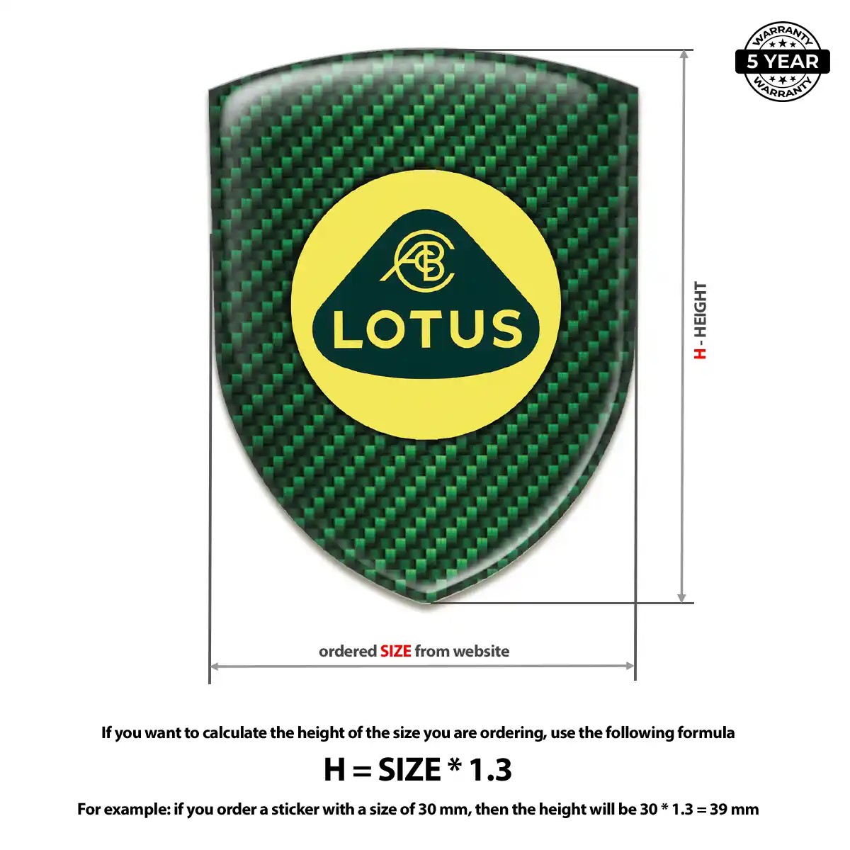 Lotus Car Badge Sticker Interior Elegance