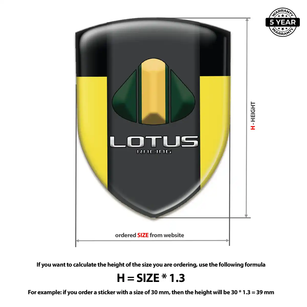 Lotus Car Badge Sticker Noble Edition