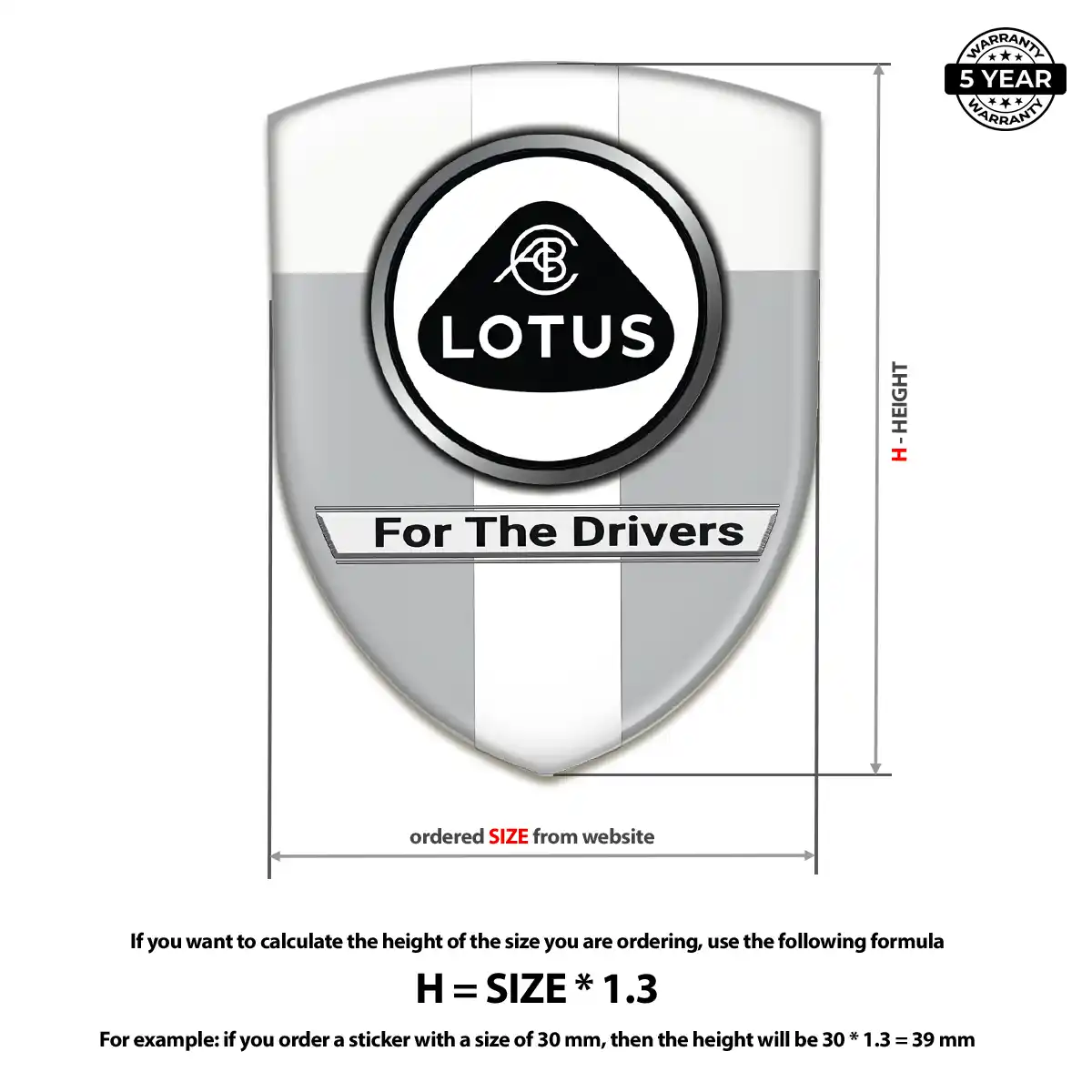 Lotus Car Badge Sticker Opulent Line