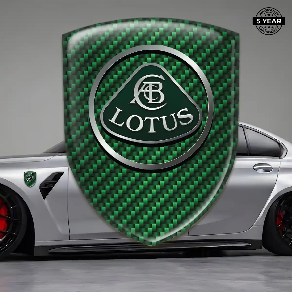 Lotus Car Badge Sticker Premium Dome