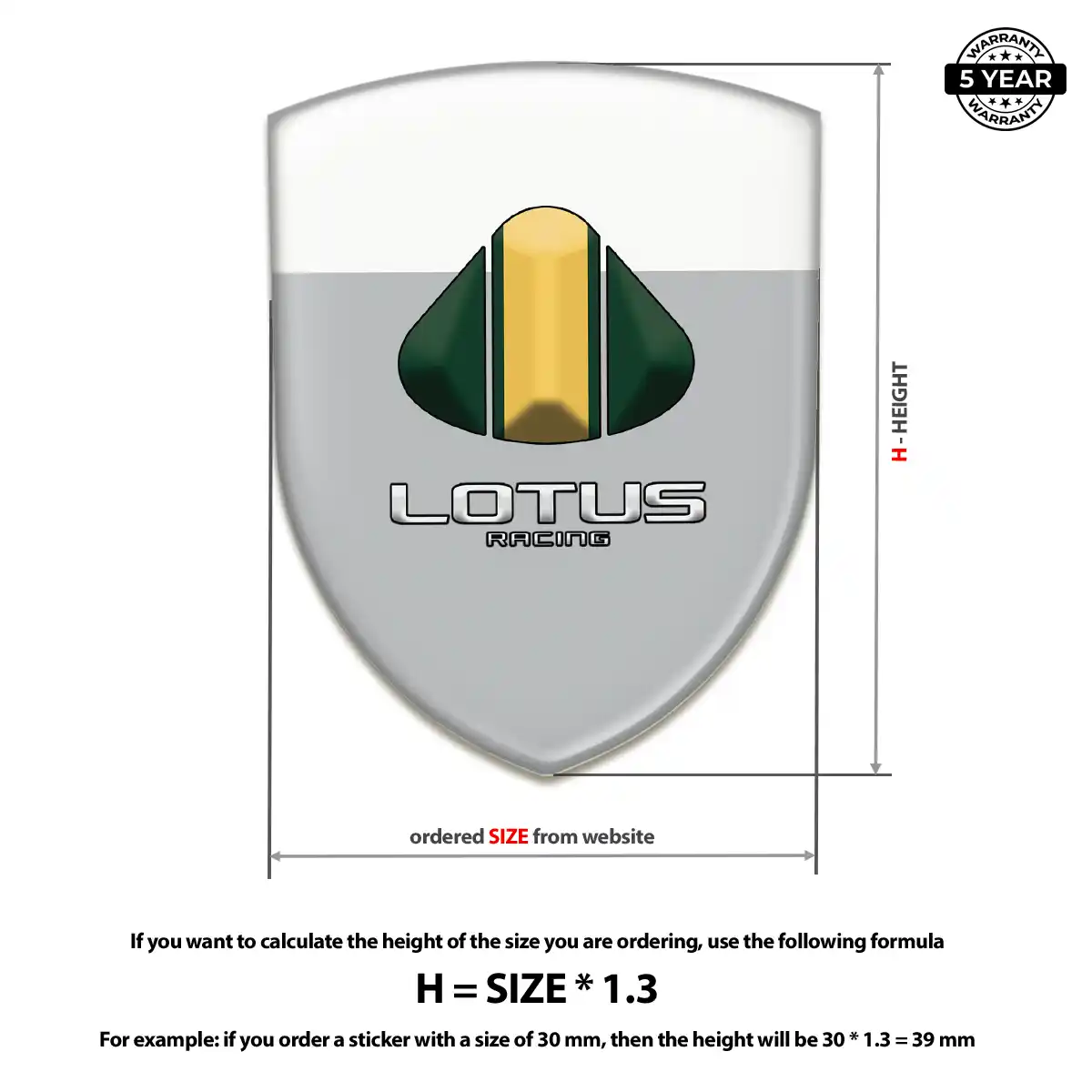 Lotus Car Badge Sticker Refined Design