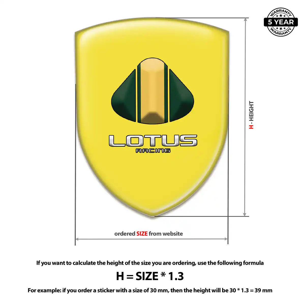 Lotus Car Badge Sticker Superior Craft