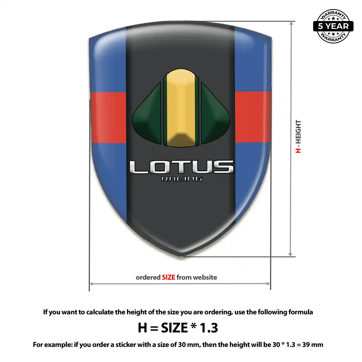 Lotus Car Emblem Decal Cabin Style