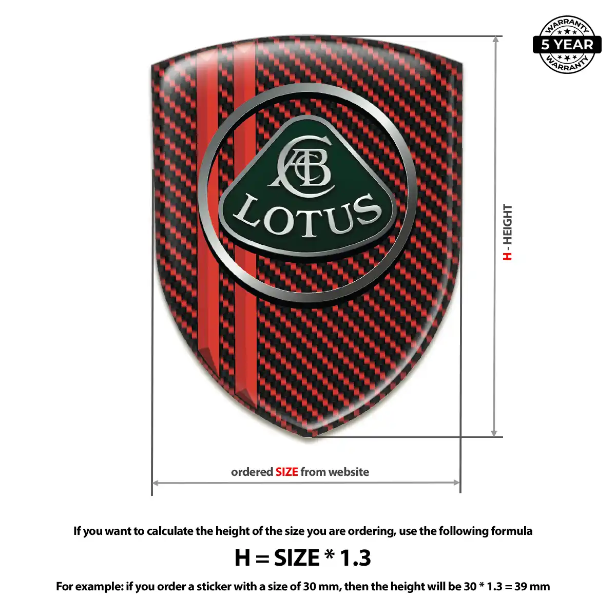 Lotus Car Emblem Decal Deluxe Edition