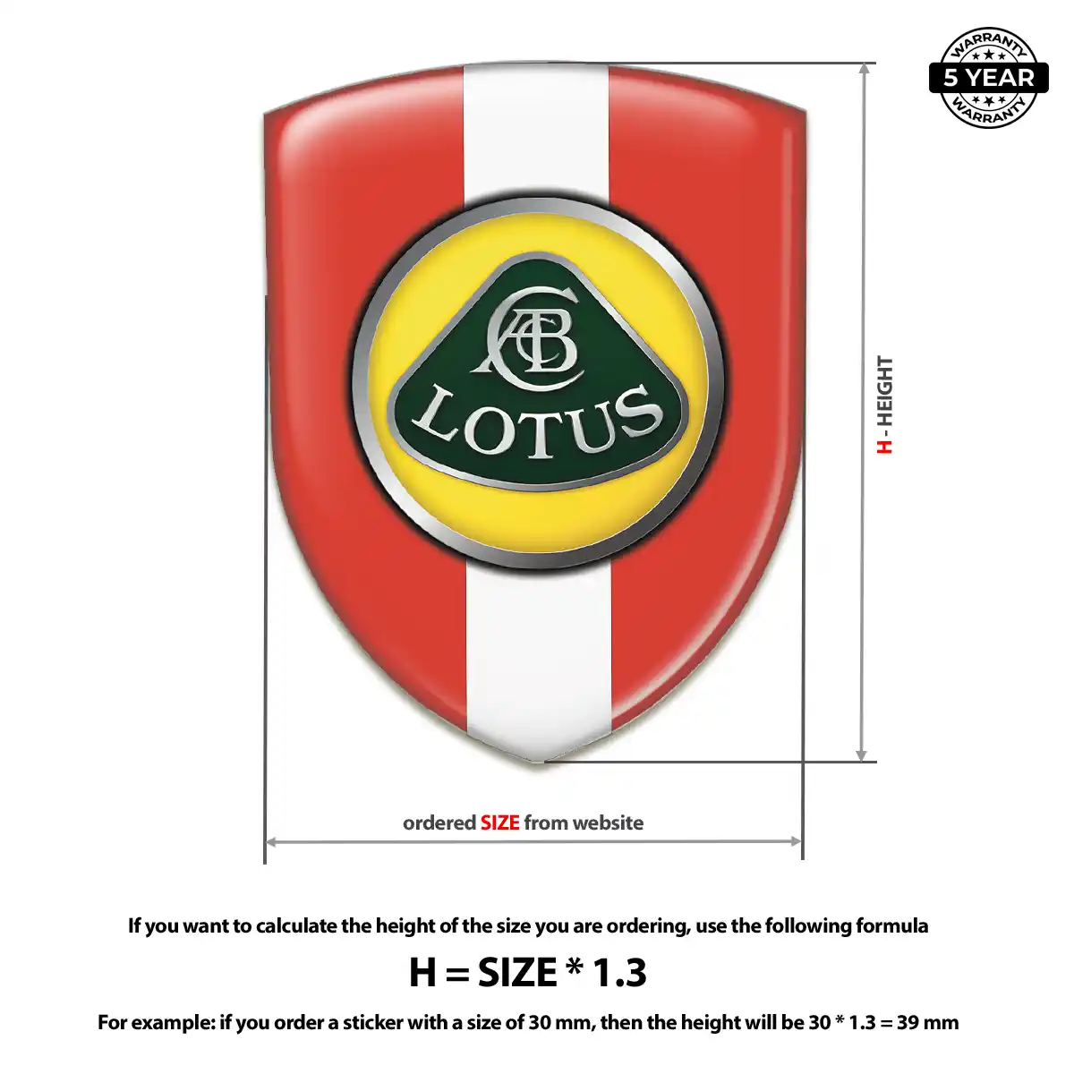 Lotus Car Emblem Decal Elite Edition