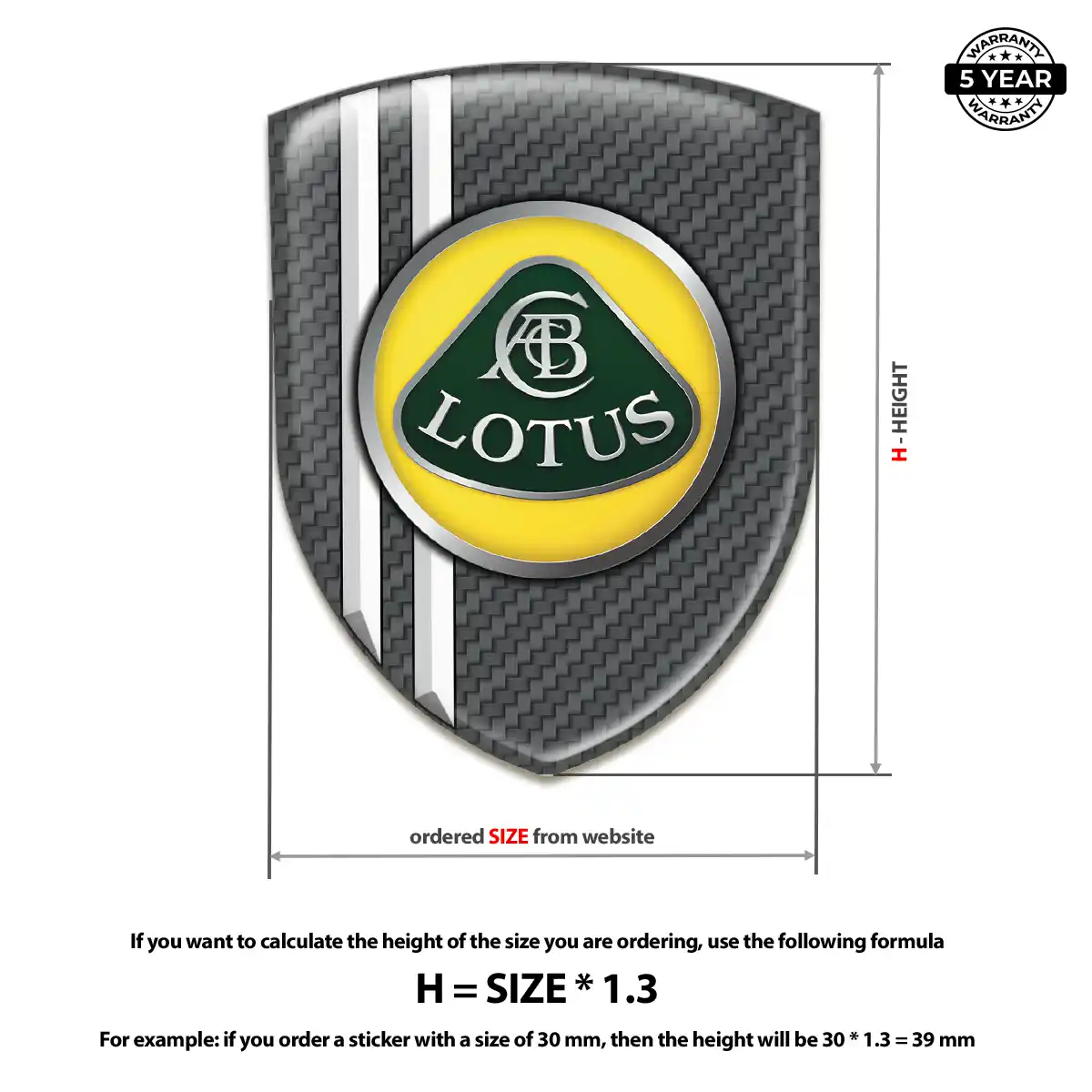 Lotus Car Emblem Decal Exterior Luxe