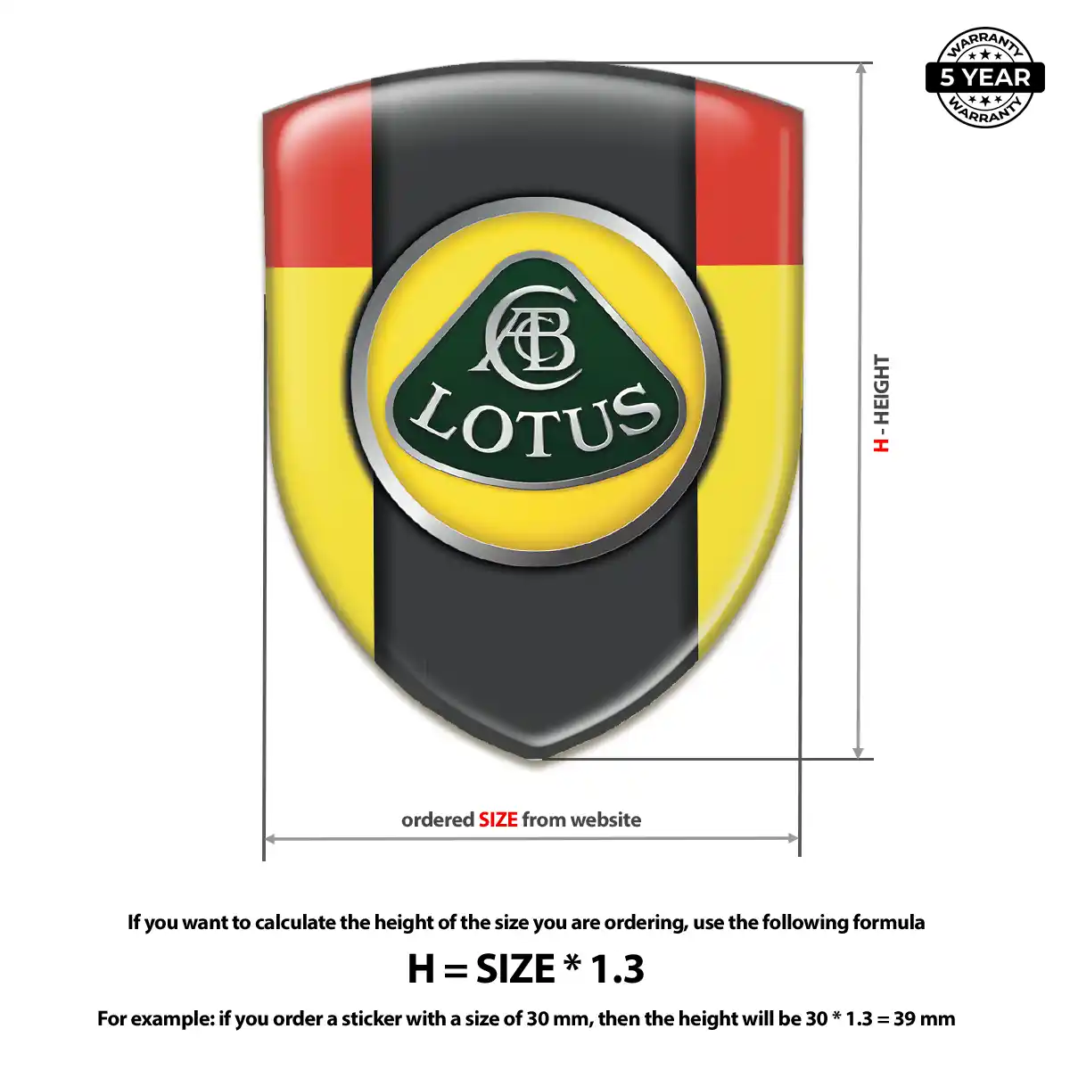 Lotus Car Emblem Decal Noble Edition