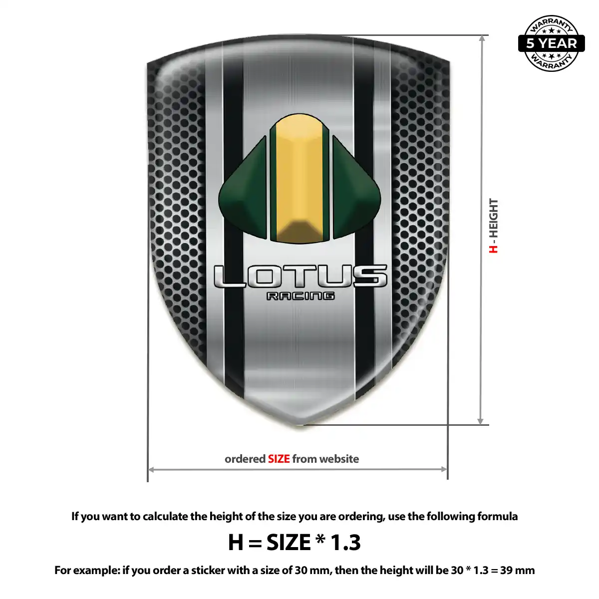 Lotus Car Emblem Decal Opulent Line
