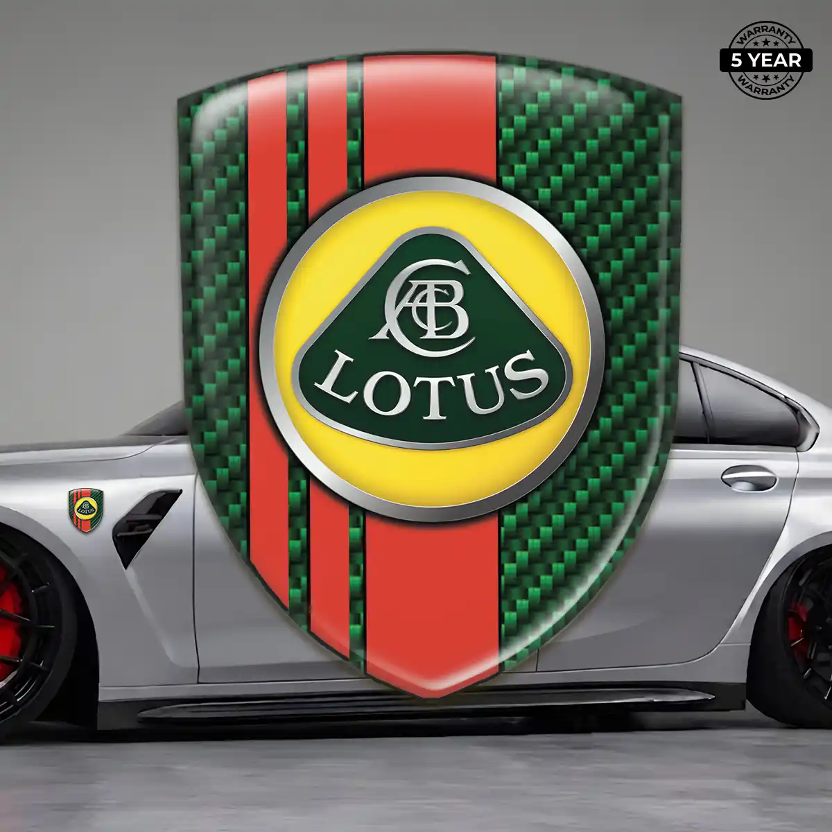 Lotus Car Emblem Decal Premium Dome