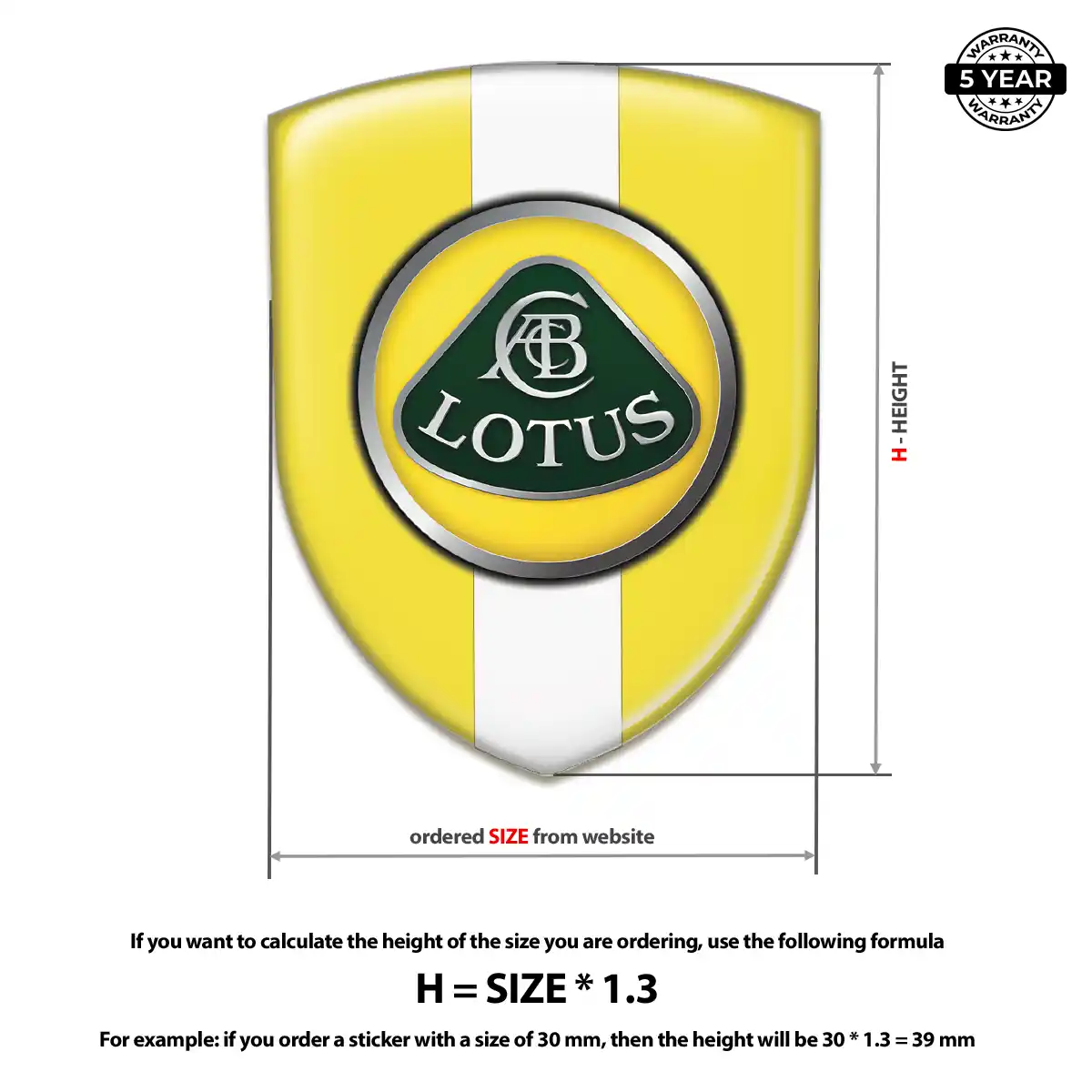 Lotus Car Emblem Decal Prestige Line