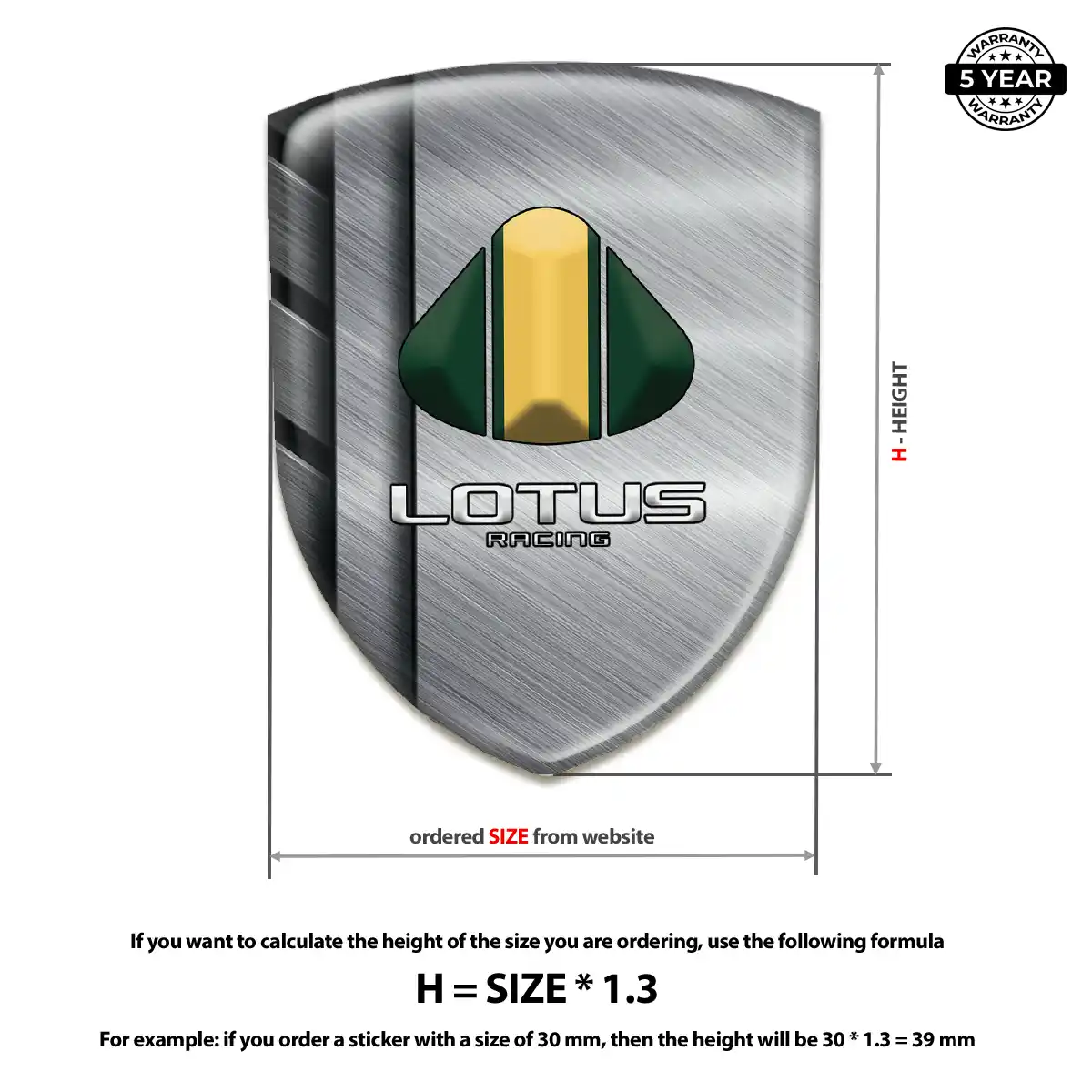 Lotus Car Emblem Decal Signature Grade