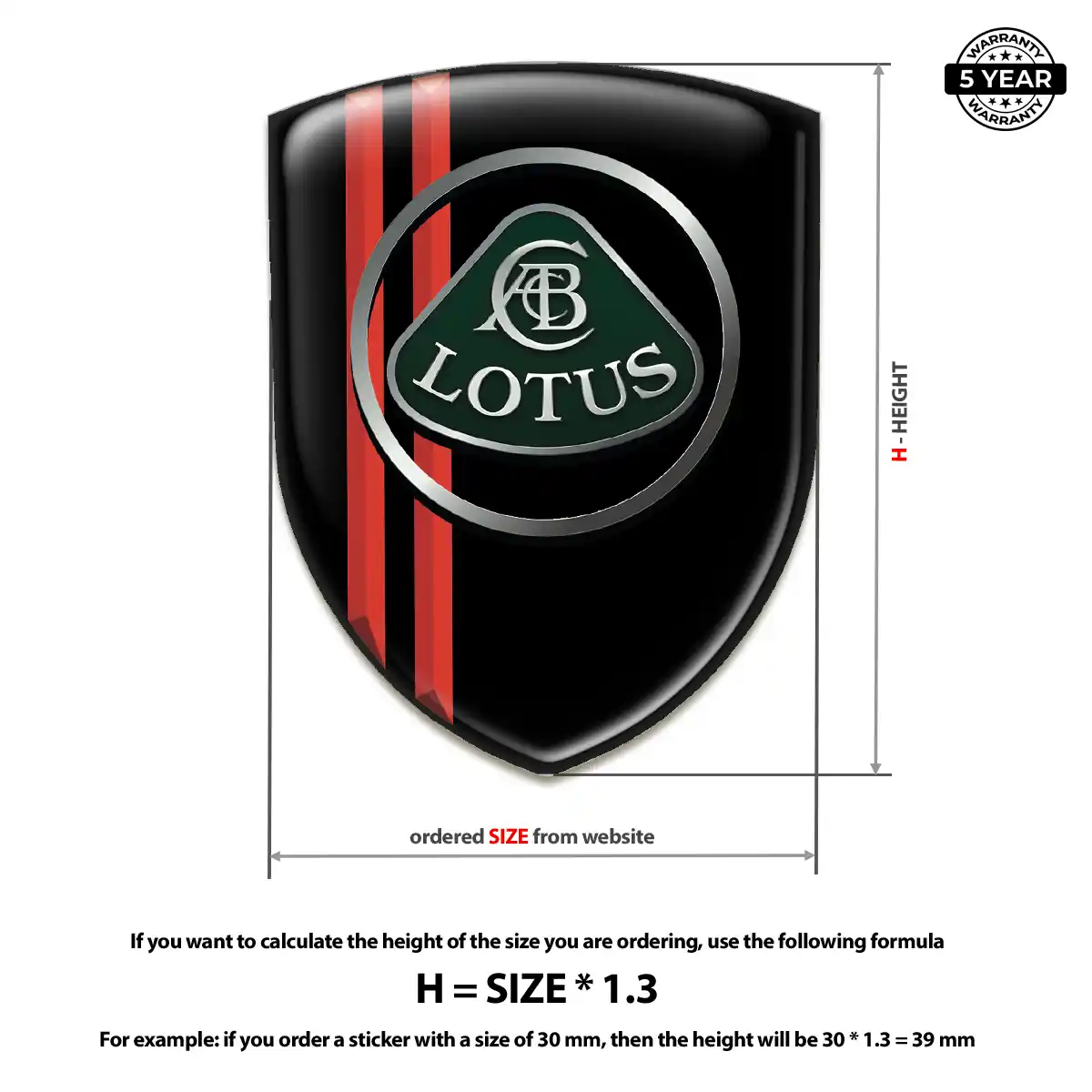 Lotus Car Emblem Overlay Elite Finish