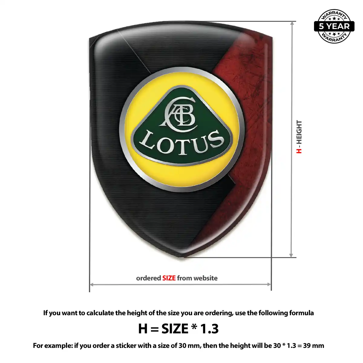 Lotus Car Emblem Overlay Exterior Luxe