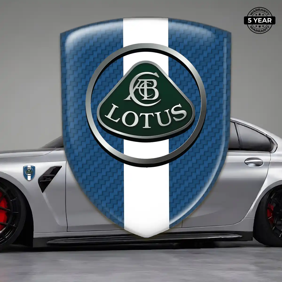 Lotus Car Emblem Overlay Interior Elegance