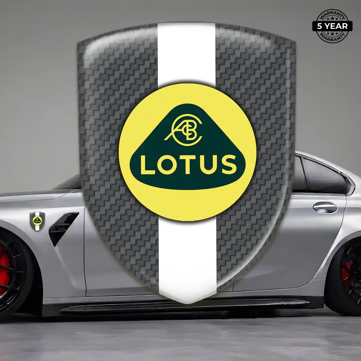 Lotus Car Emblem Overlay Opulent Line