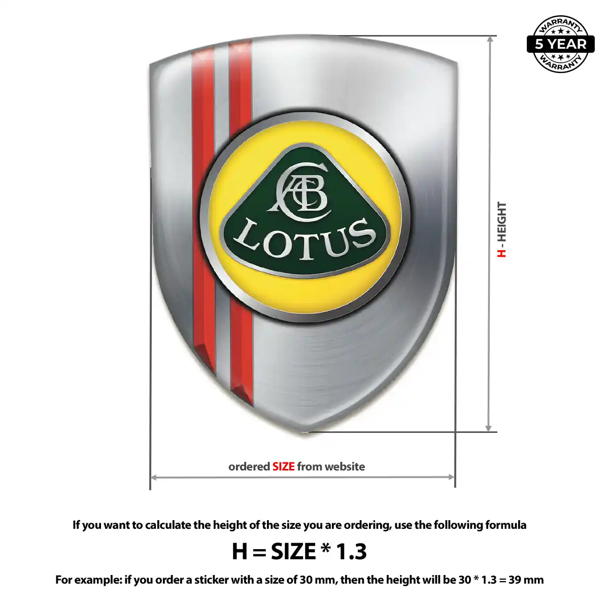 Lotus Car Emblem Overlay Outer Style