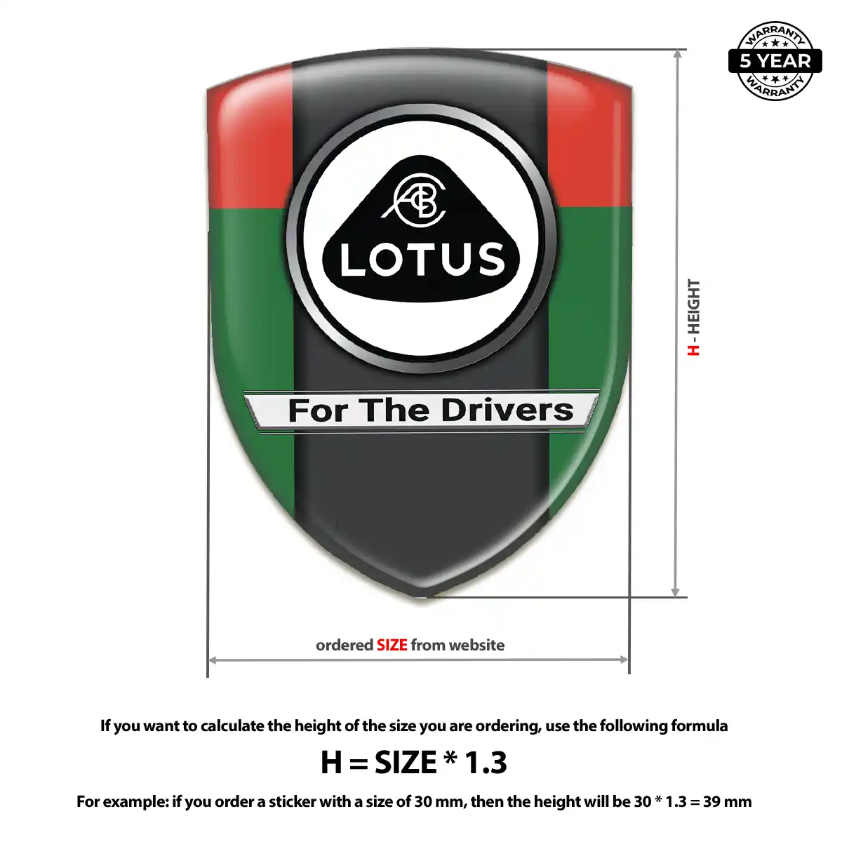 Lotus Car Emblem Overlay Premium Dome