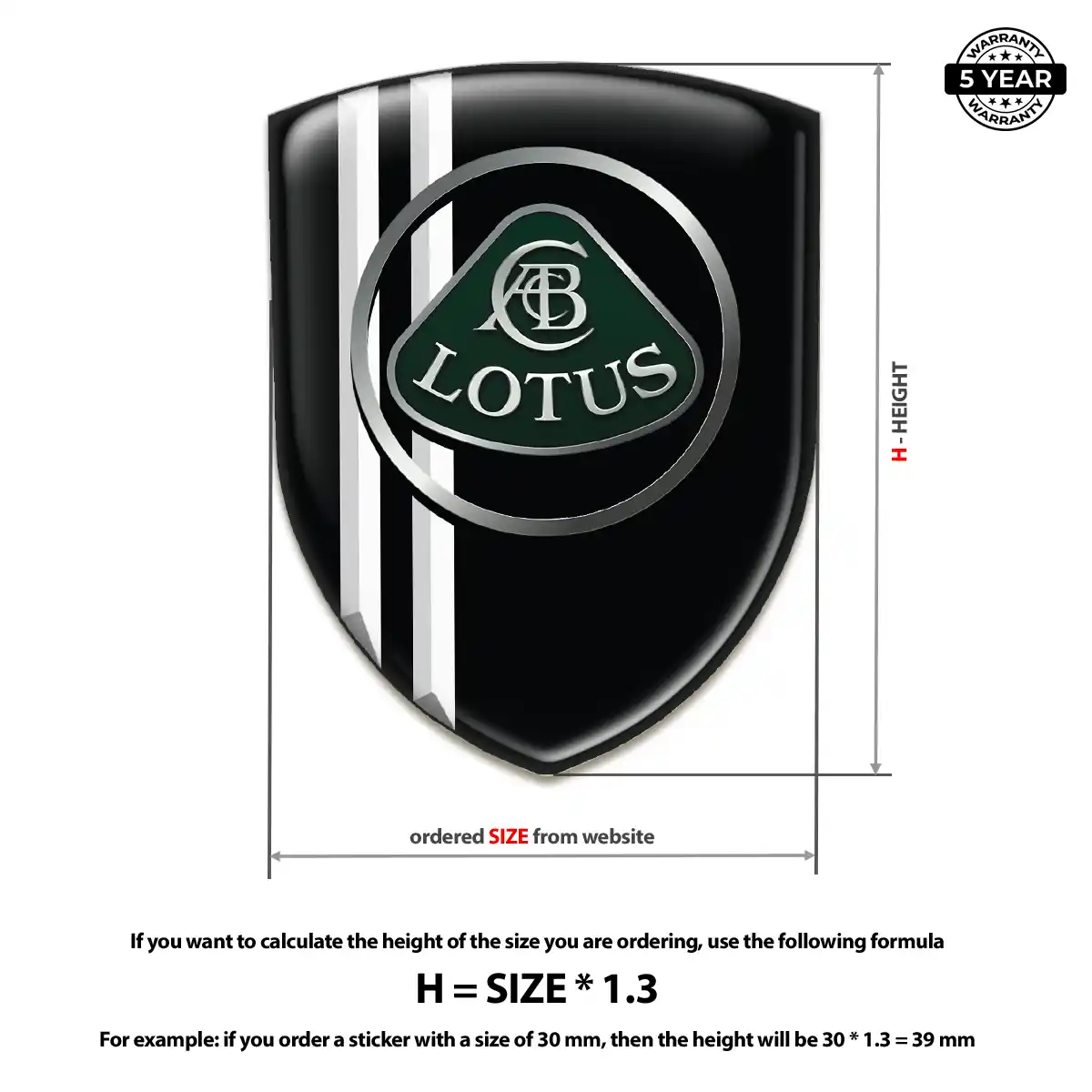 Lotus Car Emblem Overlay Prestige Line