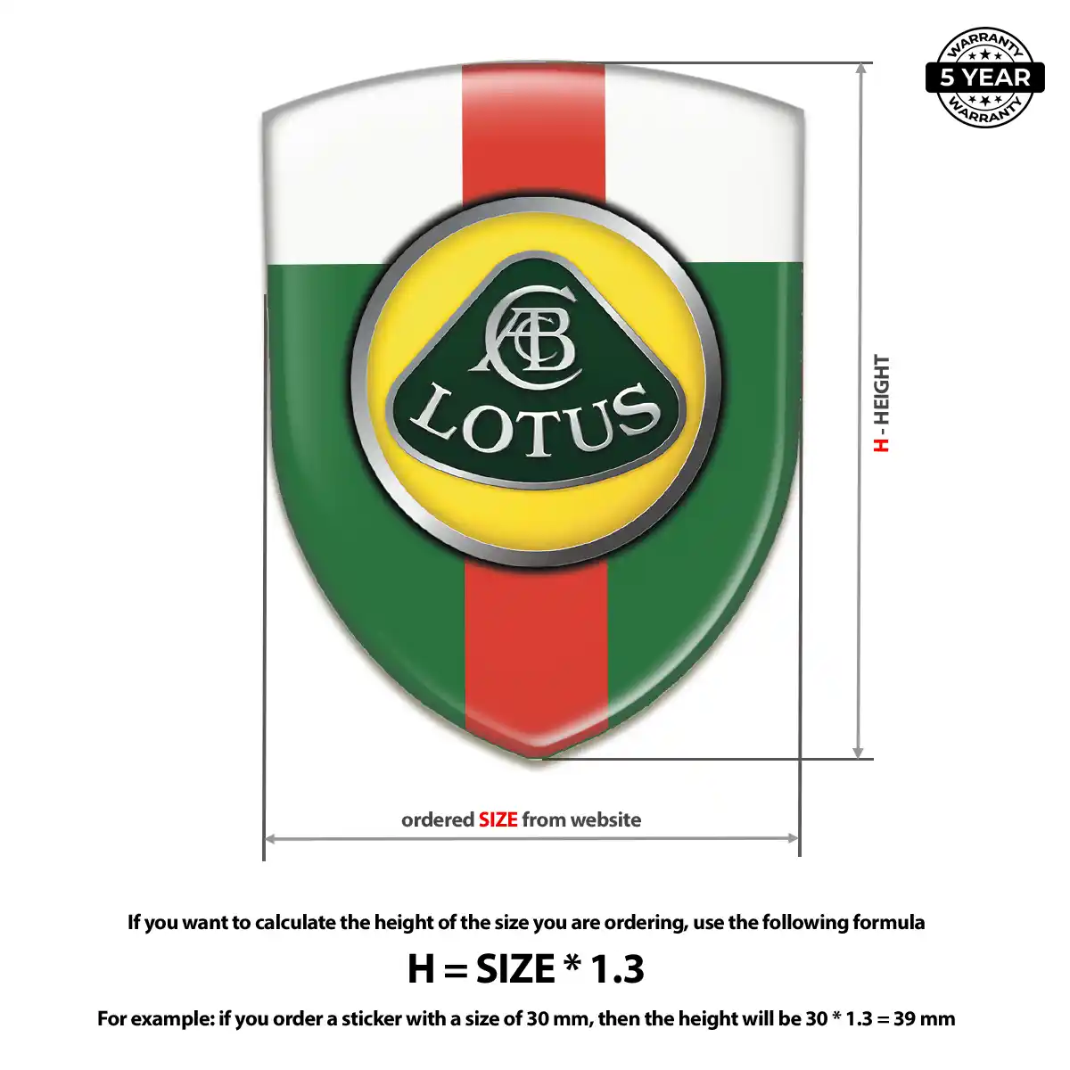 Lotus Car Emblem Overlay Prime Quality