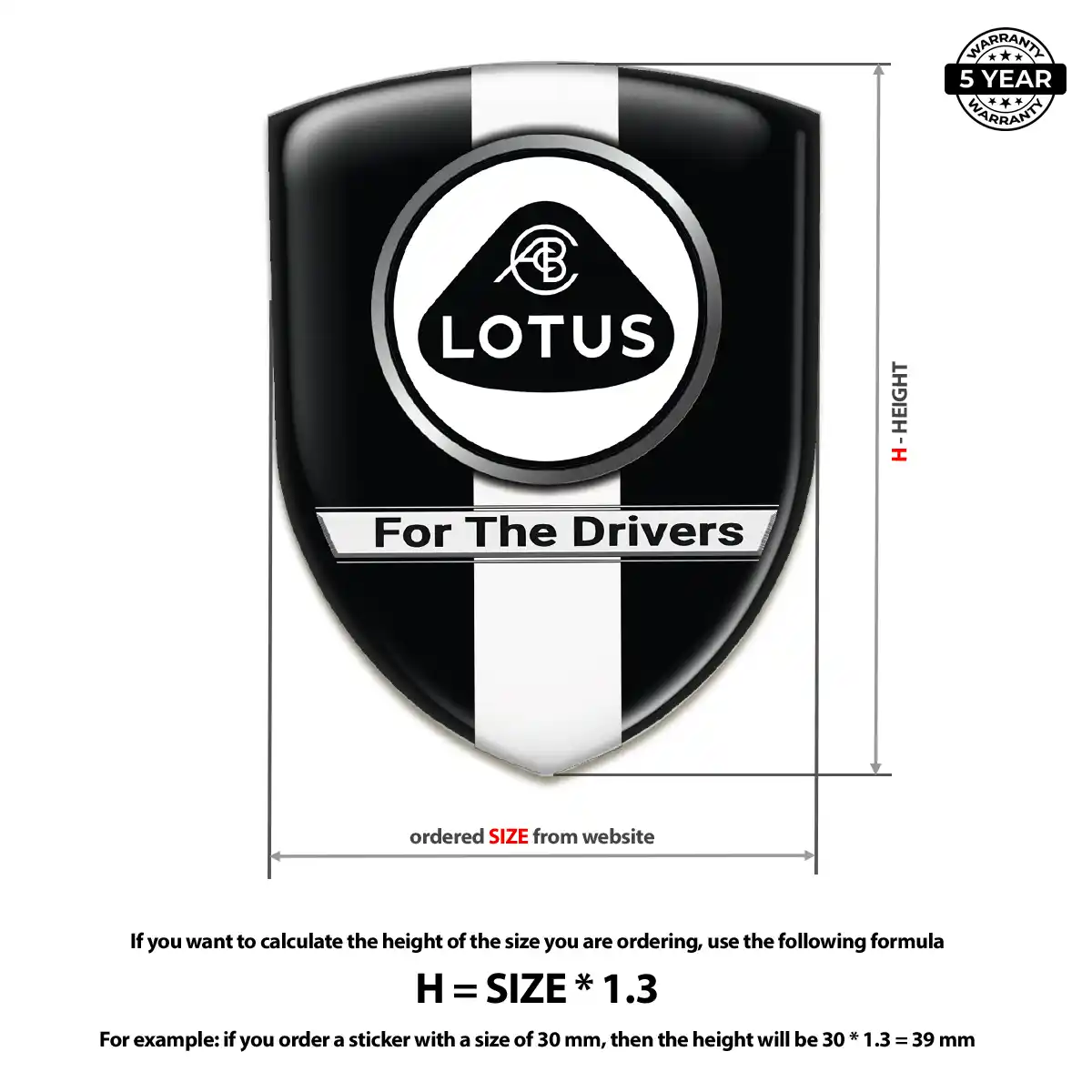 Lotus Car Emblem Overlay Resin Elite
