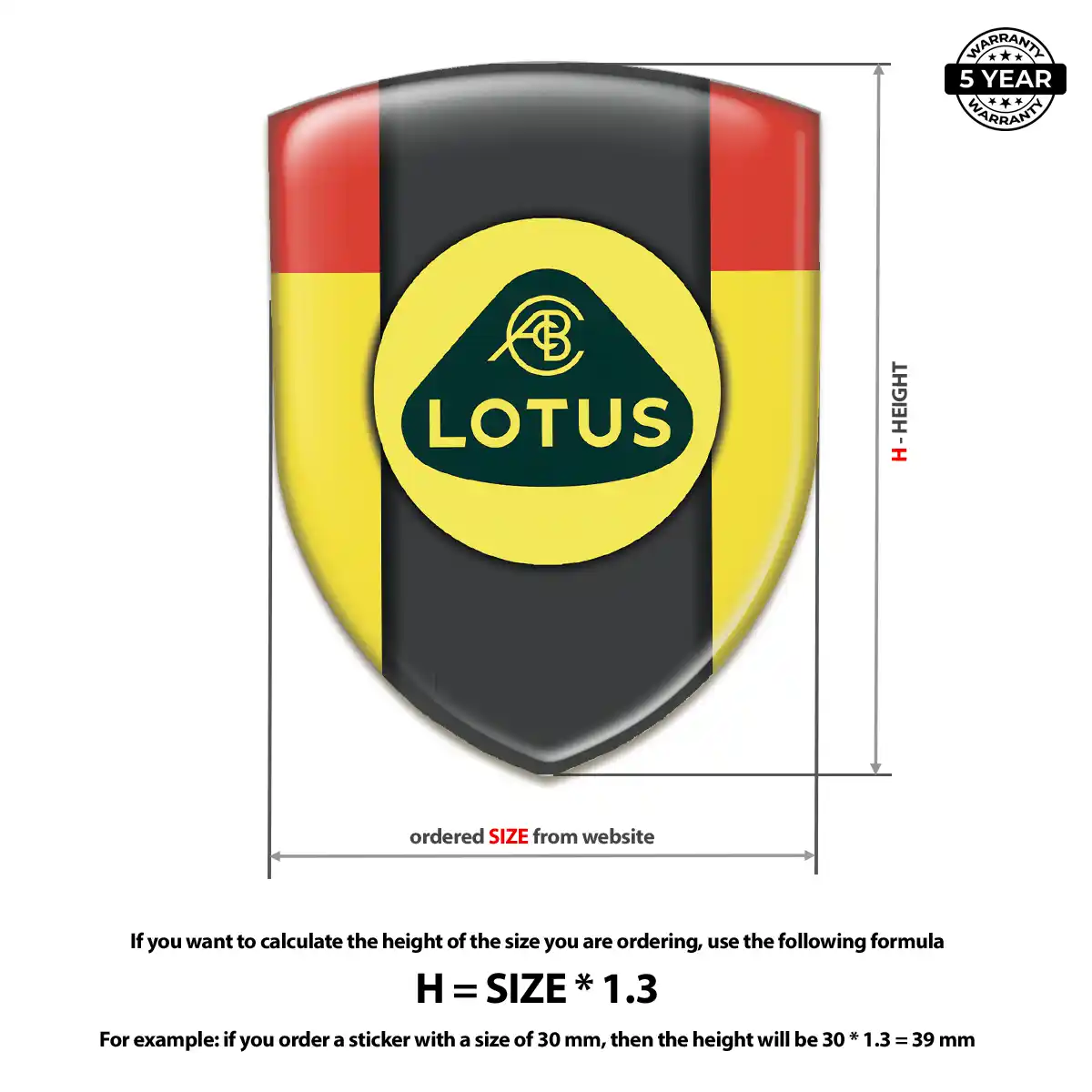 Lotus Car Emblem Overlay Resin Luxe