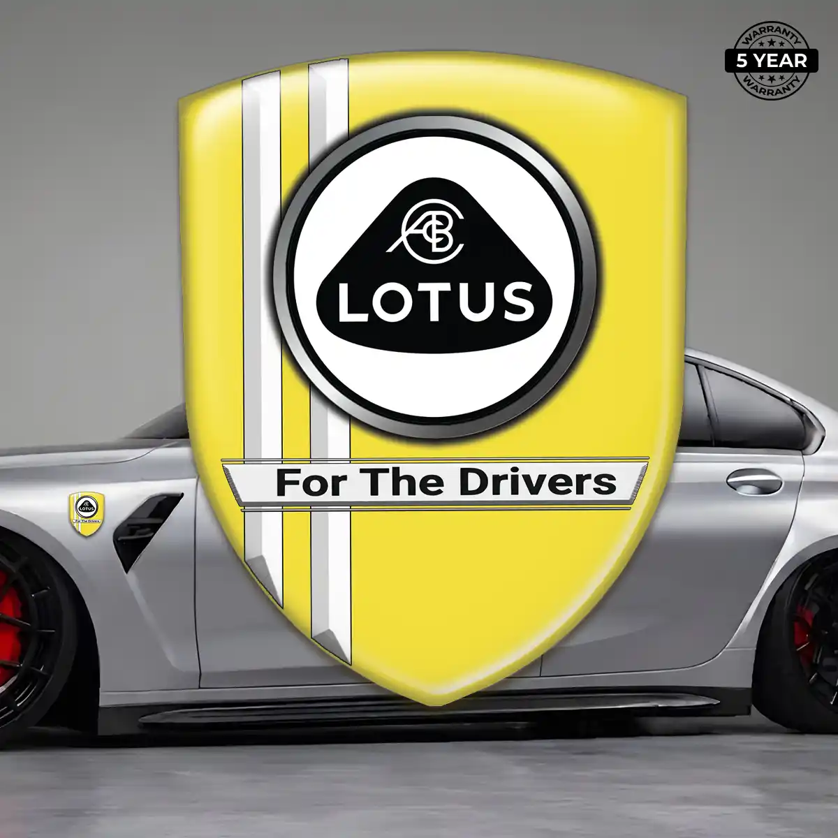 Lotus Car Emblem Overlay Sleek Style