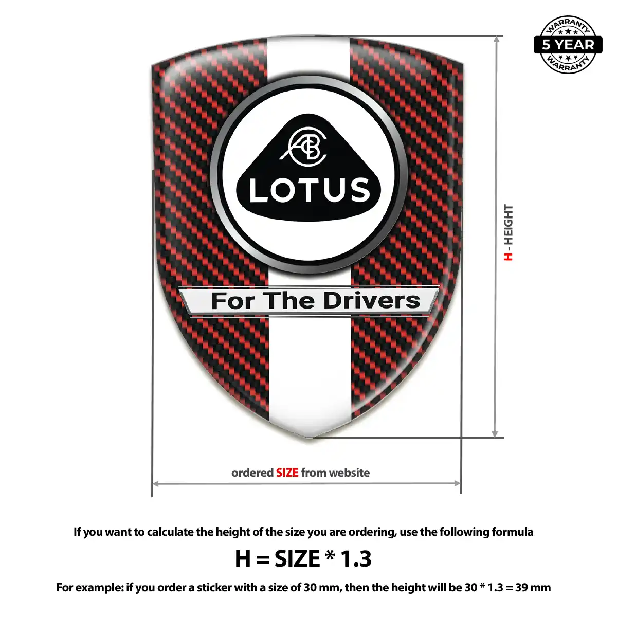 Lotus Car Emblem Sticker Cabin Style
