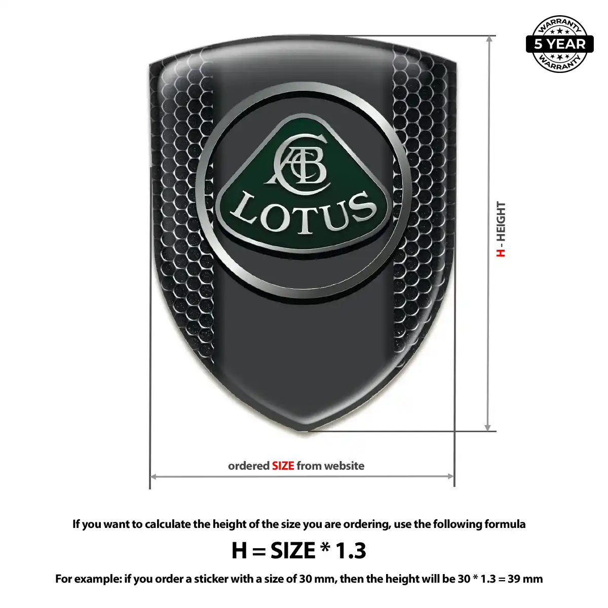 Lotus Car Emblem Sticker Deluxe Edition