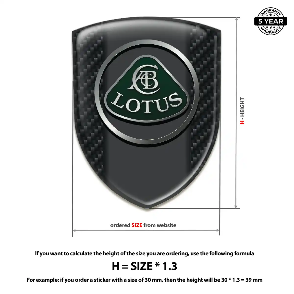 Lotus Car Emblem Sticker Elite Edition