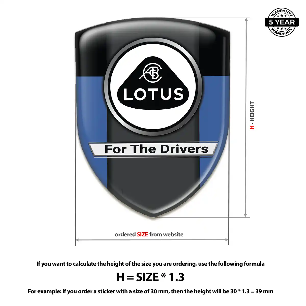 Lotus Car Emblem Sticker Elite Finish