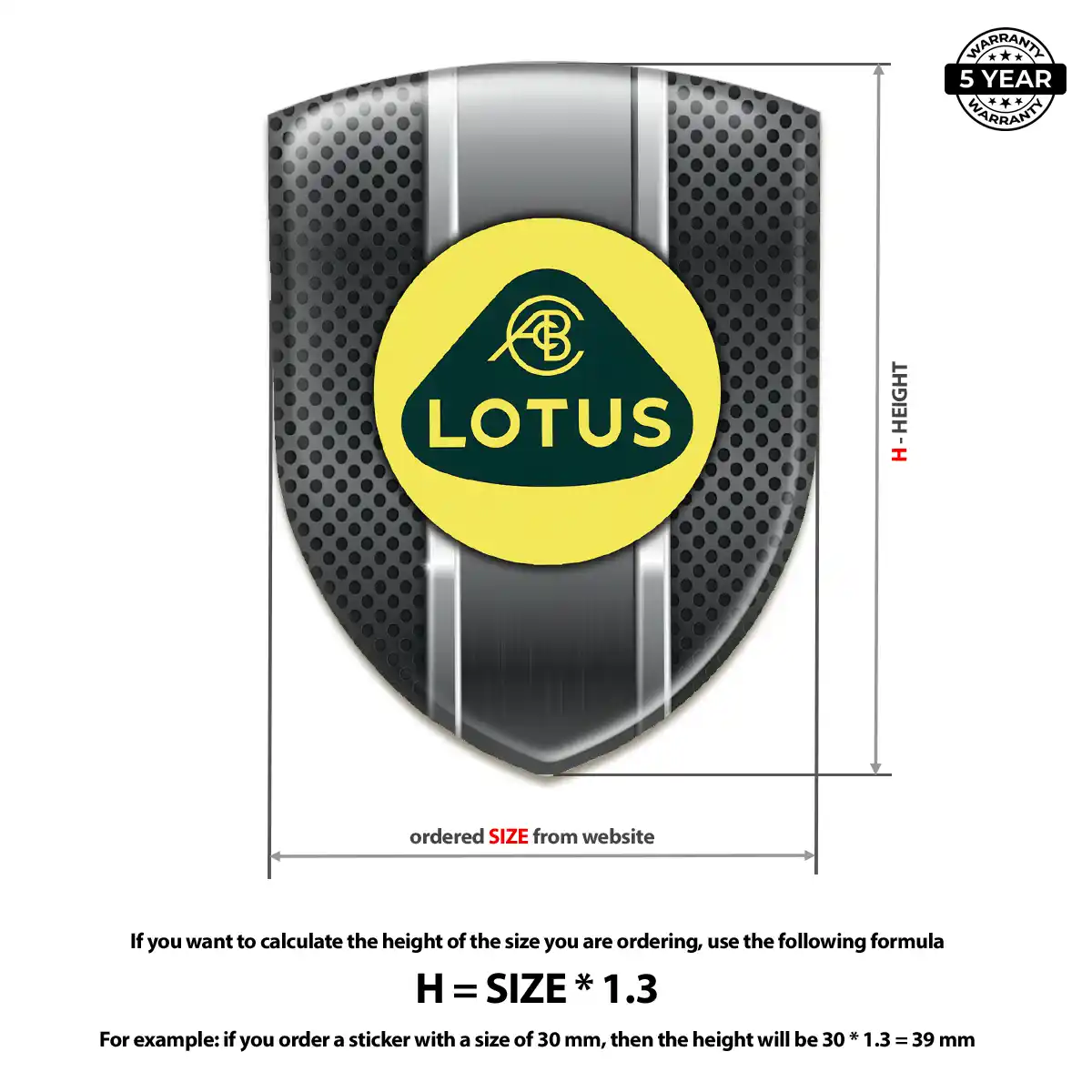 Lotus Car Emblem Sticker Interior Elegance