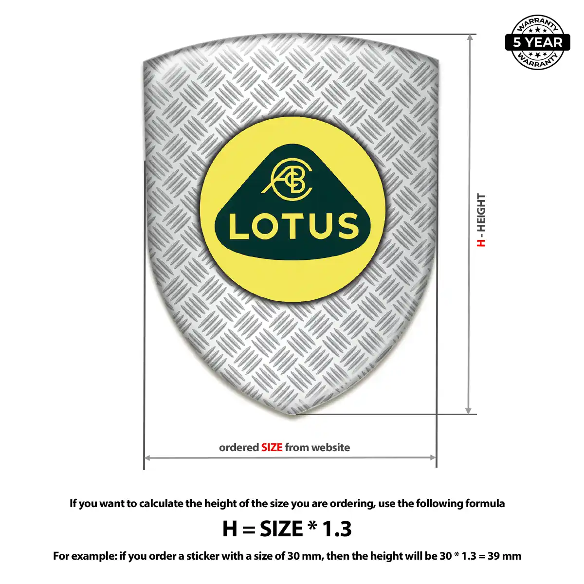 Lotus Car Emblem Sticker Interior Luxe