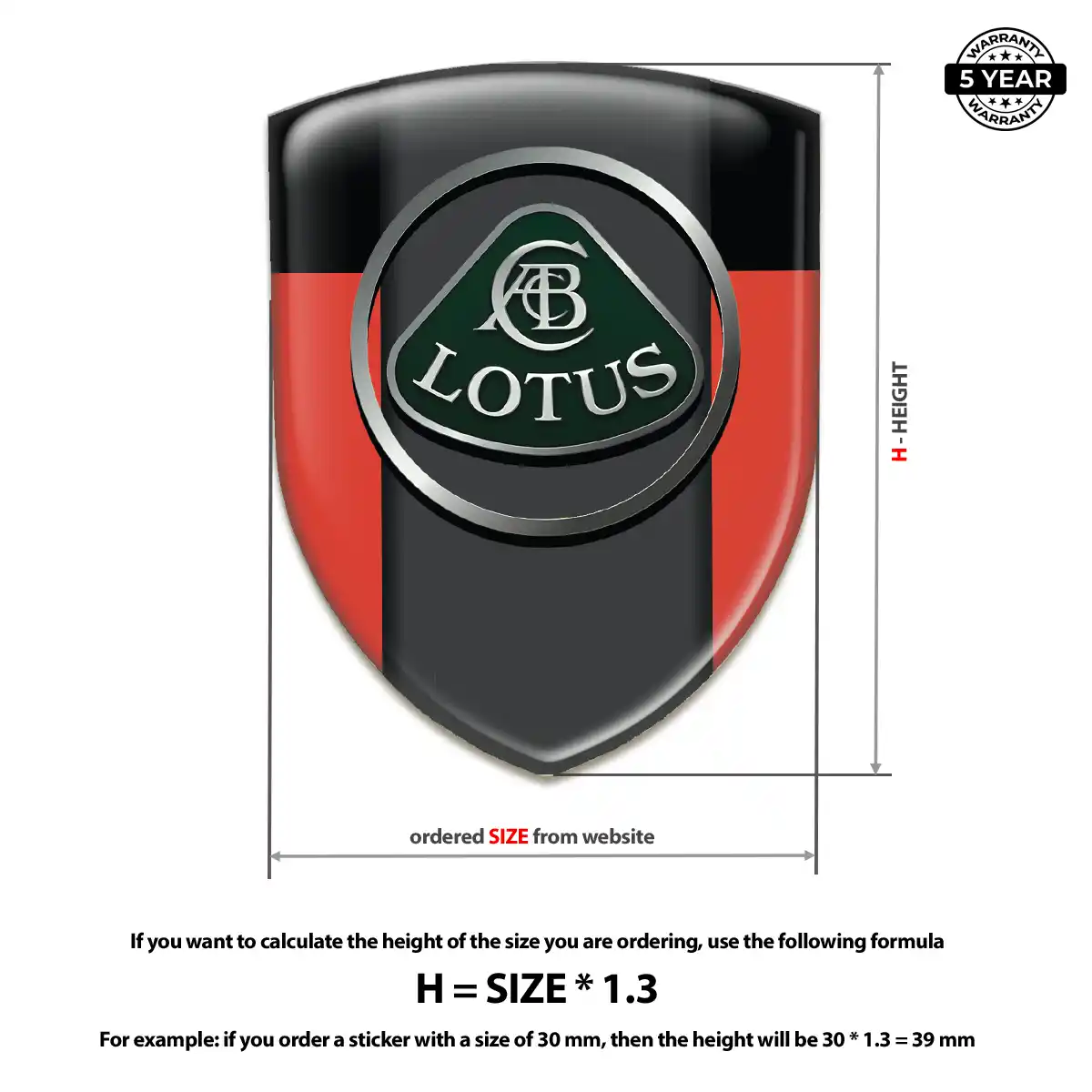 Lotus Car Emblem Sticker Noble Edition