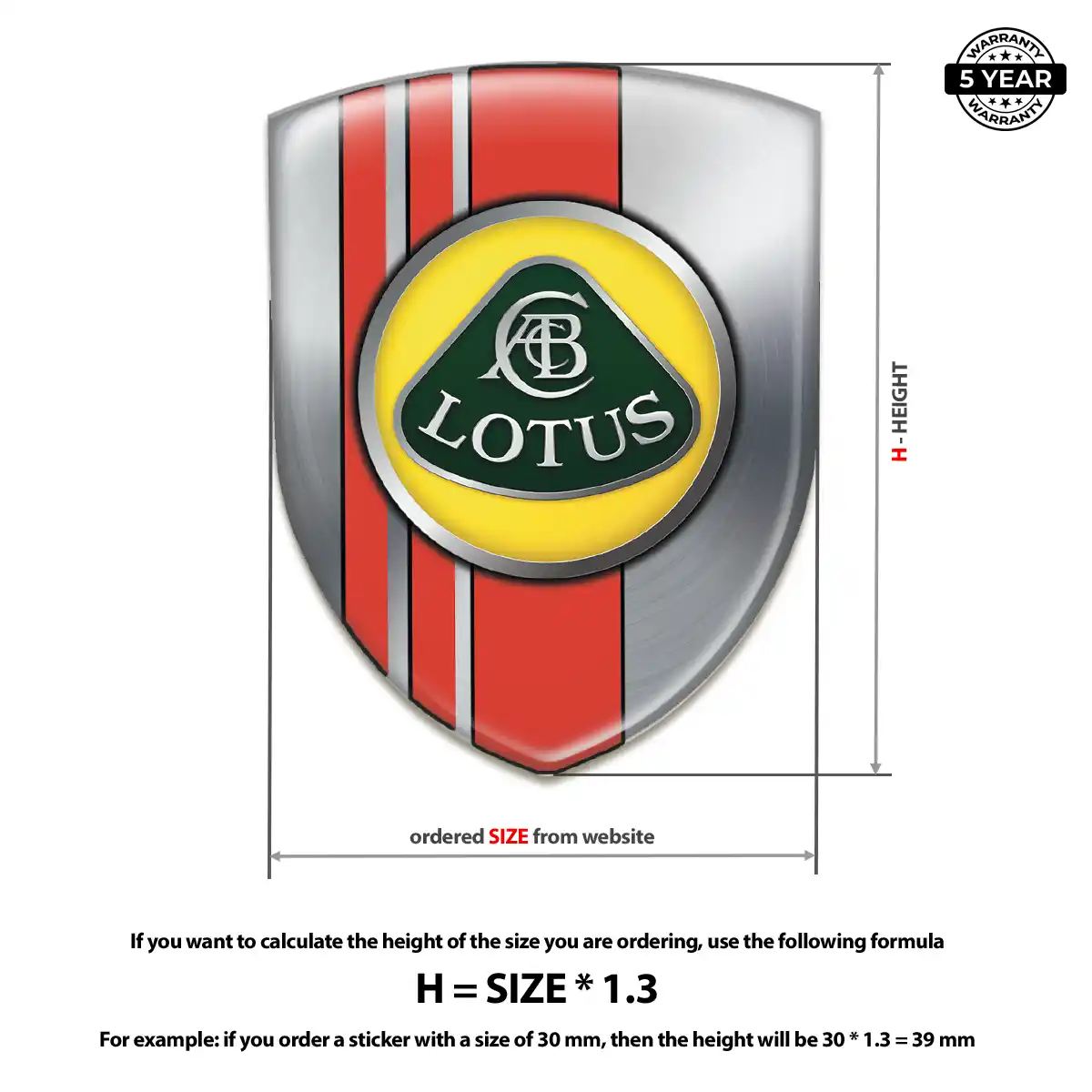 Lotus Car Emblem Sticker Opulent Line