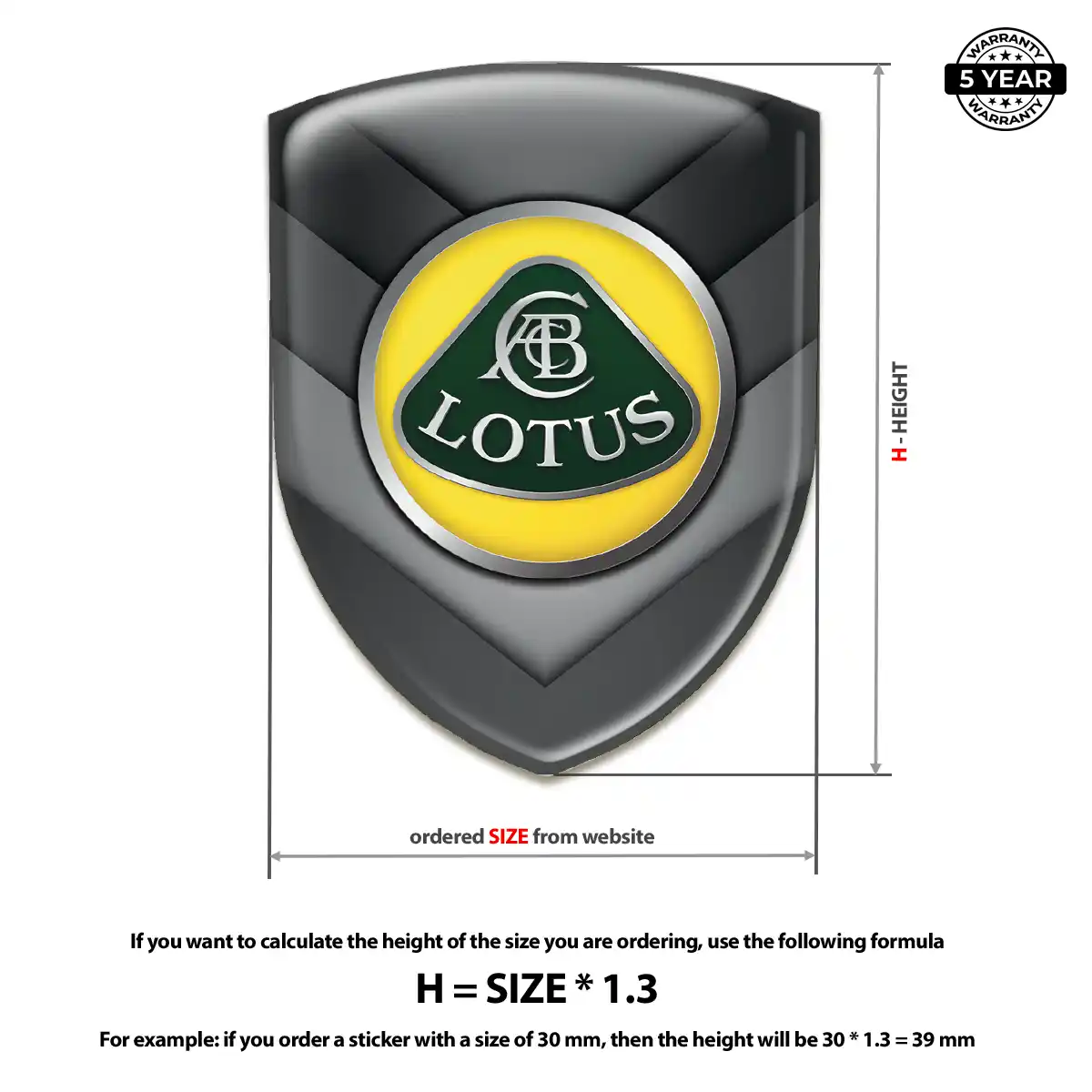 Lotus Car Emblem Sticker Prestige Line