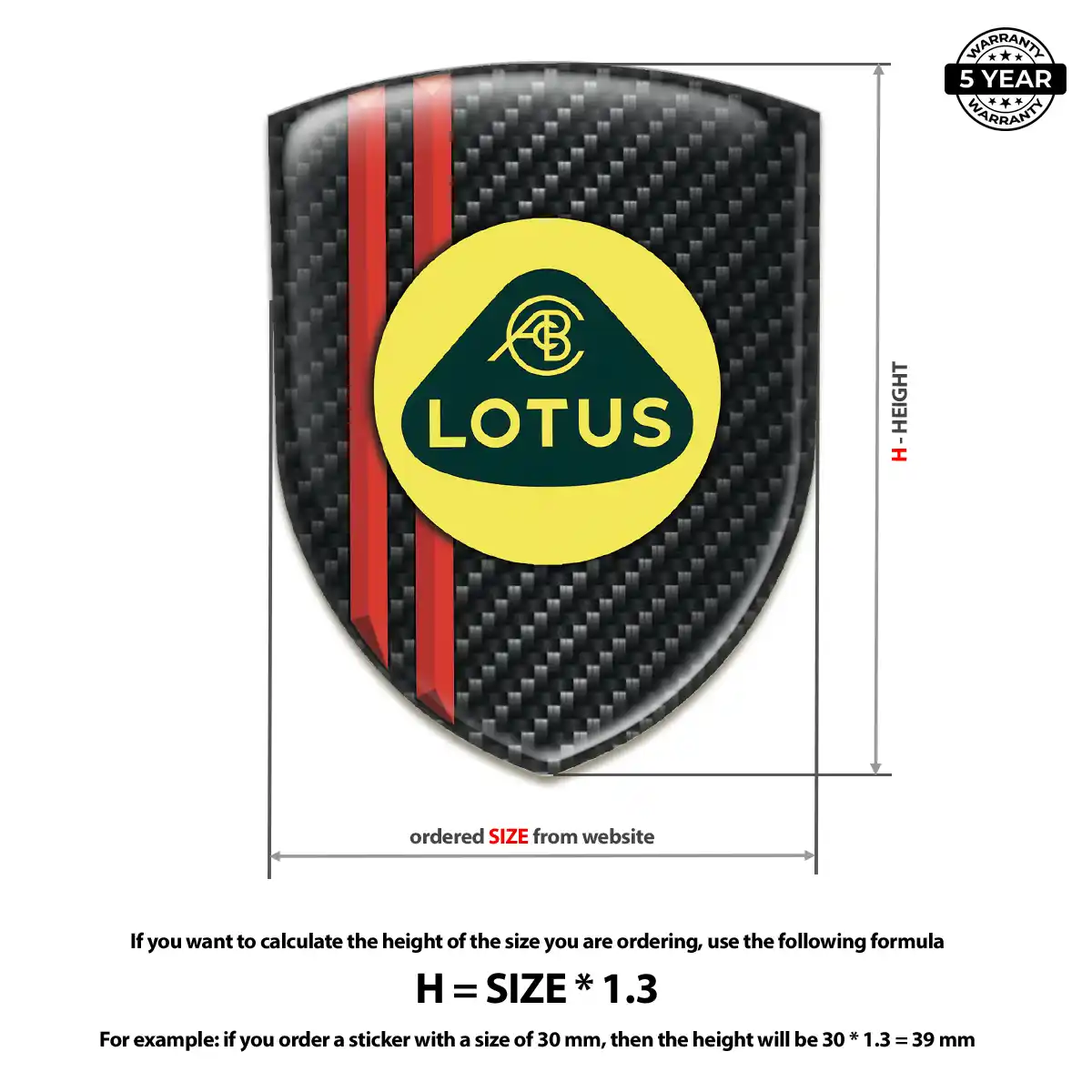 Lotus Car Emblem Sticker Prime Quality