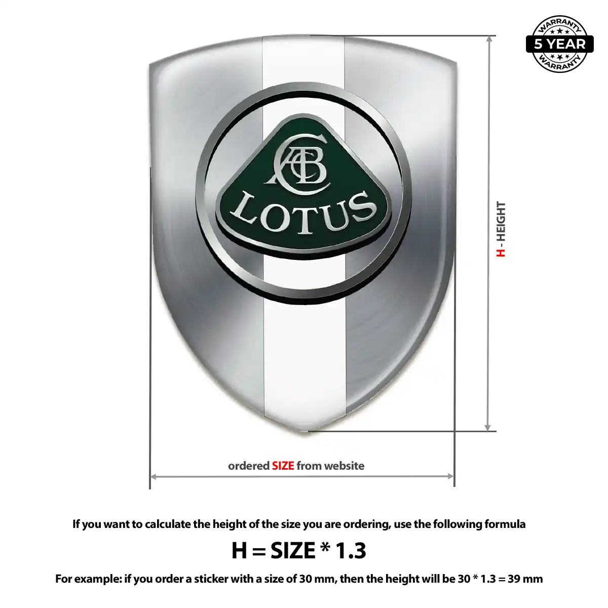 Lotus Car Logo Decal Elite Edition