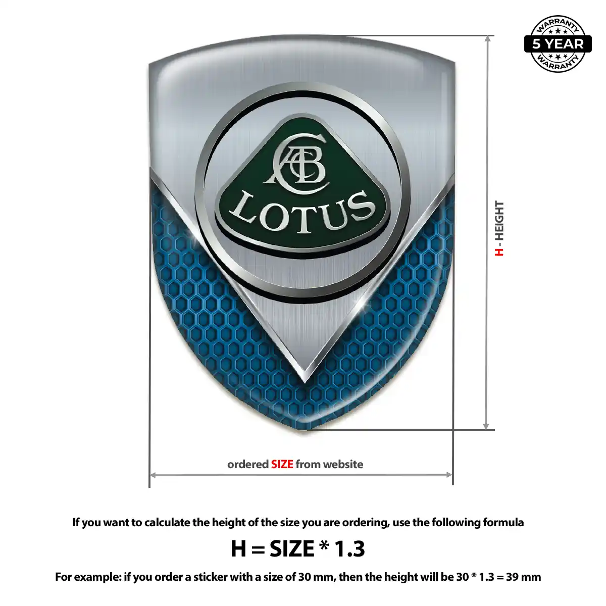 Lotus Car Logo Decal Noble Edition