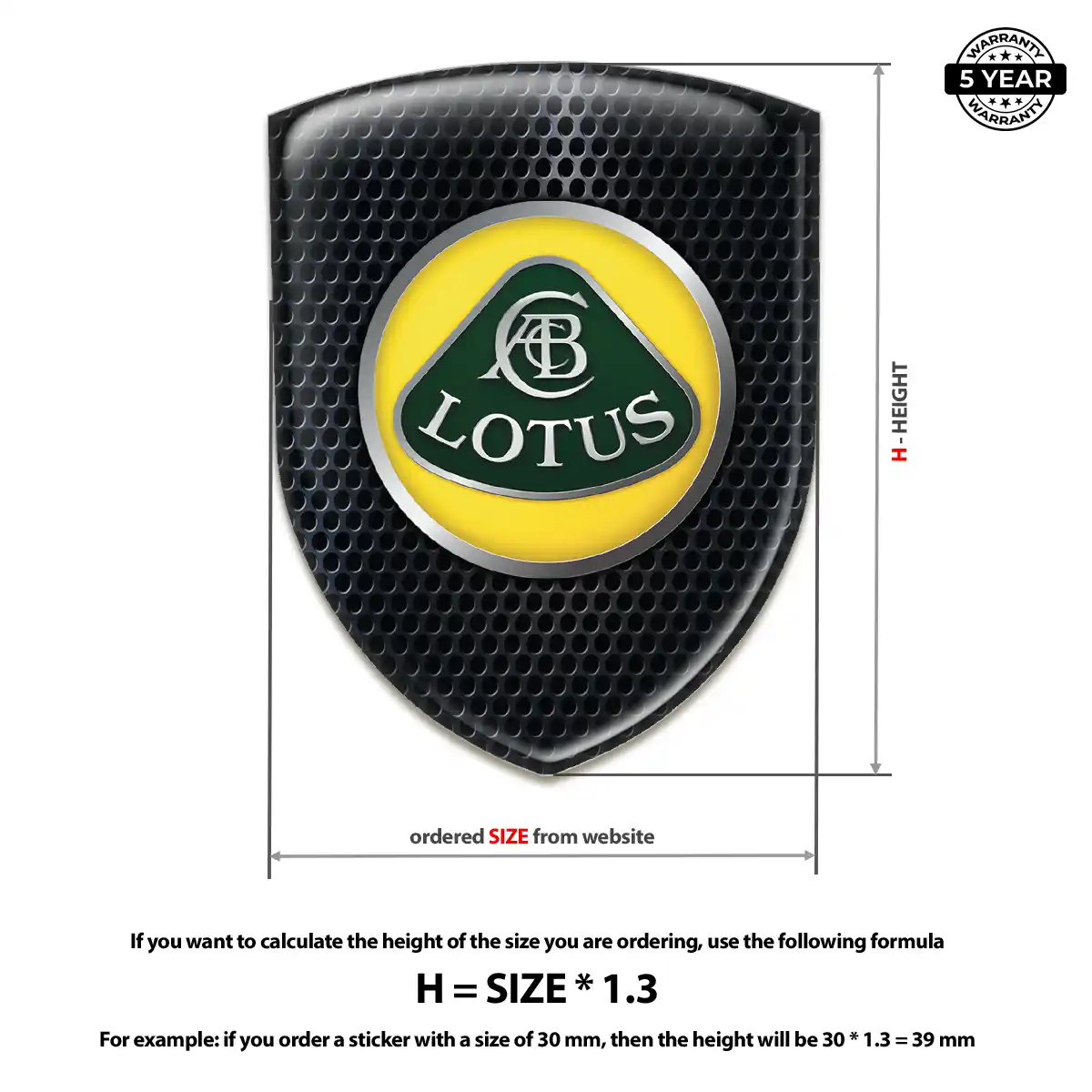 Lotus Car Logo Decal Signature Grade