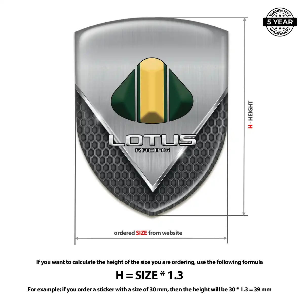 Lotus Crest Emblem Elite Finish