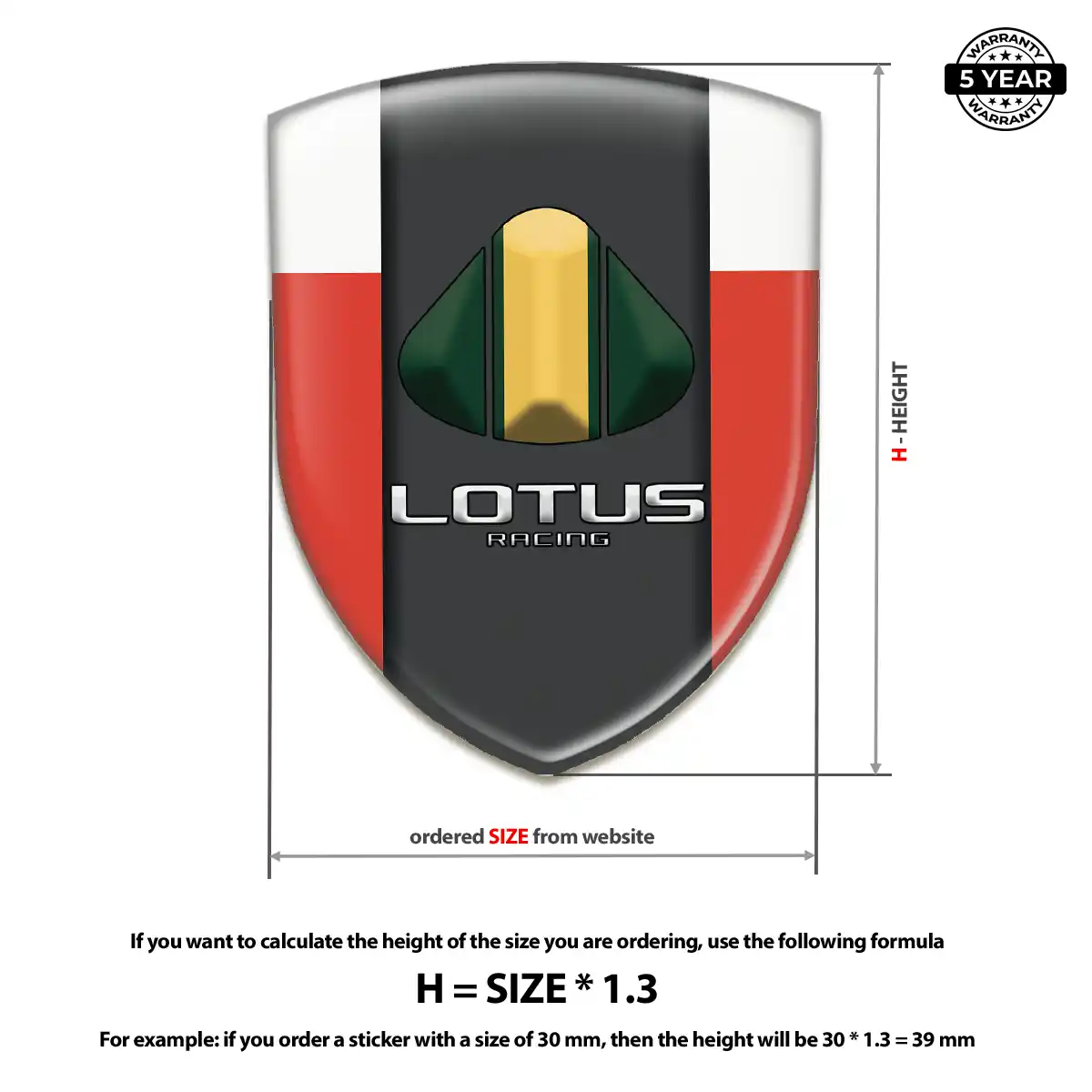 Lotus Crest Emblem Premium Dome