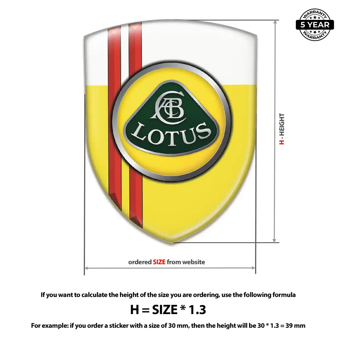 Lotus Crest Logo Emblem Elite Finish