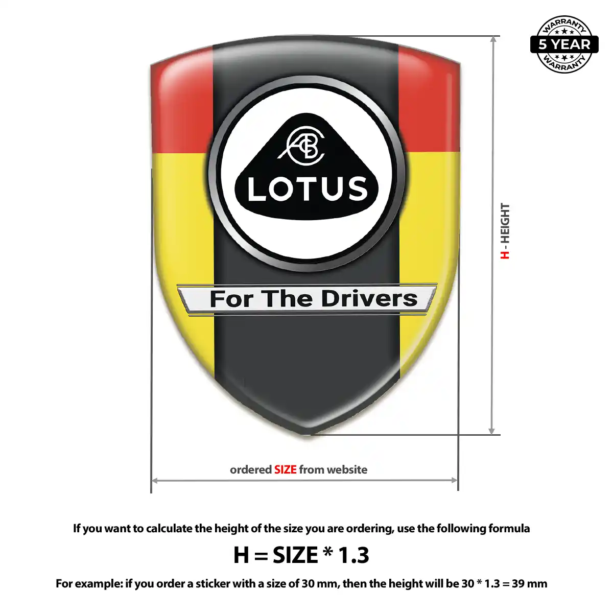 Lotus Domed Badge Cabin Style