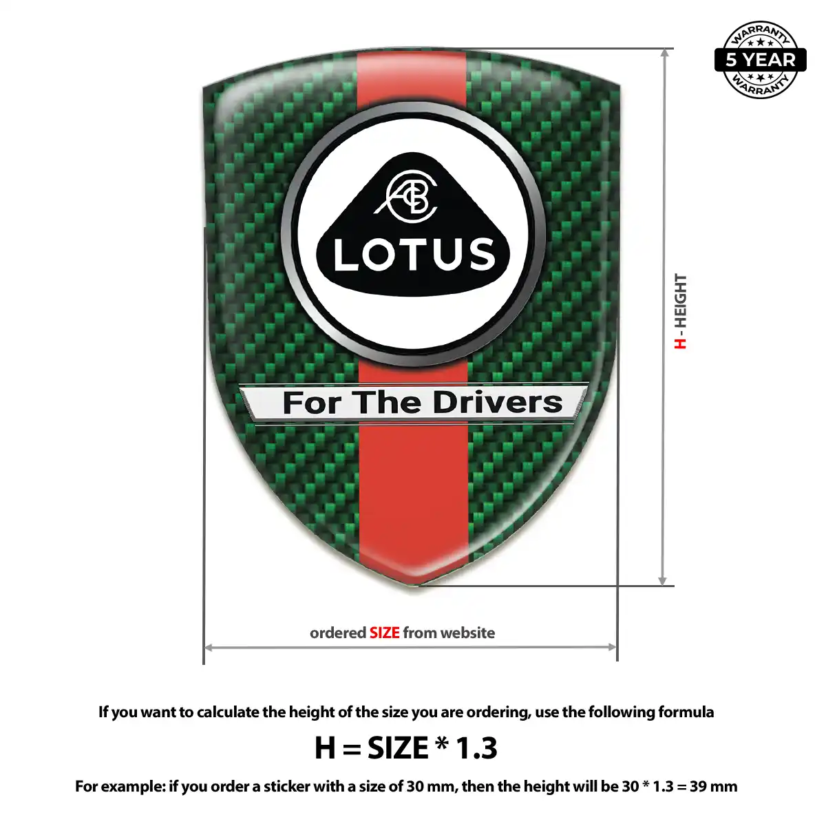 Lotus Domed Badge Exterior Luxe
