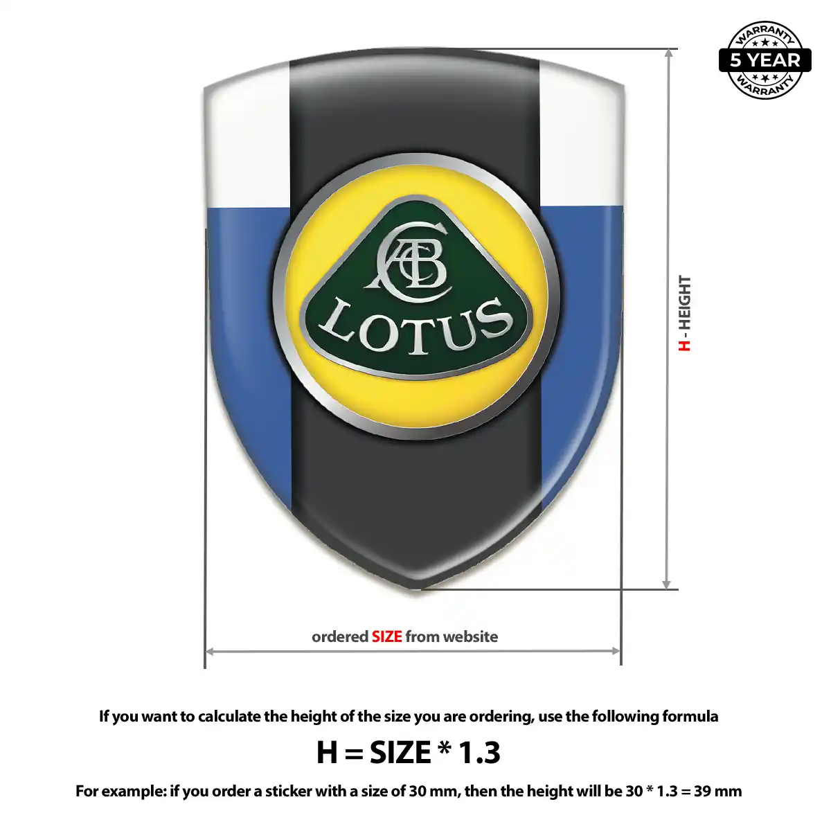 Lotus Domed Badge Interior Luxe